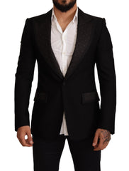 Men's Black Wool Slim Fit Coat Blazer Jacket Clothing