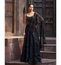 Starlit Charcoal Drape Lehenga Set By KYNAH, Luxury Indian Fashion & Bridal Wear