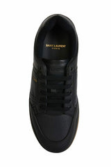 Men's Black Calf Leather Low Top Sneakers