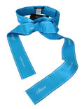 Women's Blue Waist Ribbon Wide Bow Belt Polyester