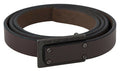 Women's Brown Leather Tactical Logo Screw Buckle Belt