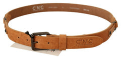 Women's Light Brown Buckle Waist Belt
