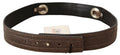 Women's Brown Leather Silver Fastening Belt
