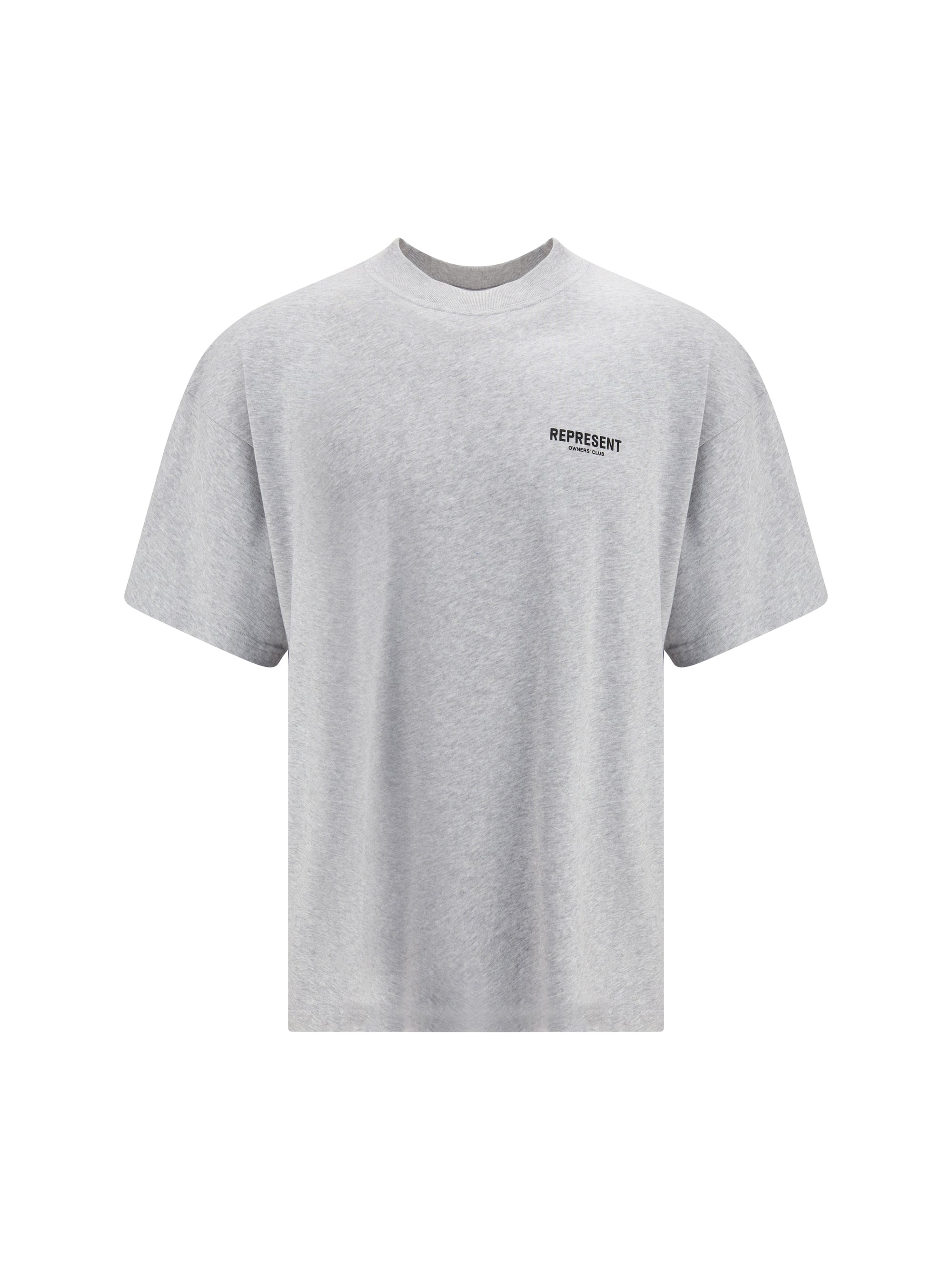 Represent Logo-Printed Cotton T-Shirt — Gray