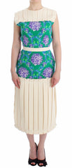 Women's Floral Silk Blend Dress Green