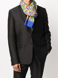Billionaire Surf Board Print Silk Blend Scarf — Multicolour