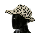Women's White Cotton Polka Dot Design Trilby Hat