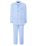 Pijama Hombre Largo Solapa Popelín Rayas - Azul 1549_30