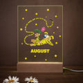 Personalizado Marsupilami Nombre LED acrílico Luz de noche con base de madera Regalo de cumpleaños para niños | Callie × Marsupilami
