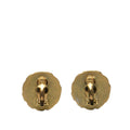 CC Gold Plated Resin Chain Round Clip On Earrings