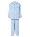 Pijama Hombre Largo Solapa Popelín Rayas - Verde 1552_40
