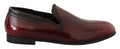 Men's Bordeaux Patent Leather Dress Loafers Shoes