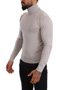 Men's Cashmere & Silk Turtleneck Gray