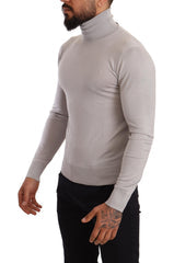 Men's Cashmere & Silk Turtleneck Gray