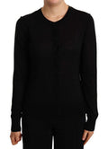 Women's Black Crewneck Pullover Staff Sweater Wool Virgin Clothing