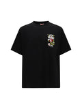 Kenzo Wild Tiger Motif Embroidered T-shirt — Black