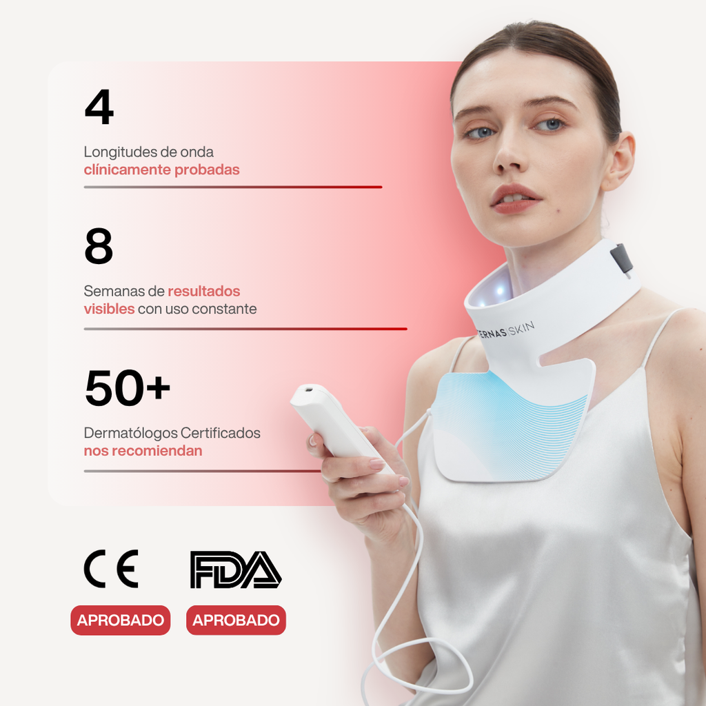 Máscara LED Infrarroja Profesional Cuello y Escote - 850nm Silicona de Grado Médico