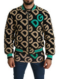 Men's Multicolor Dgmillennials Logo Print Jacket Black Clothing