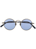 Matsuda Round-Frame Titanium Sunglasses — Silver
