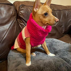 Handmade Pink Candy Stripe Crochet Jumper