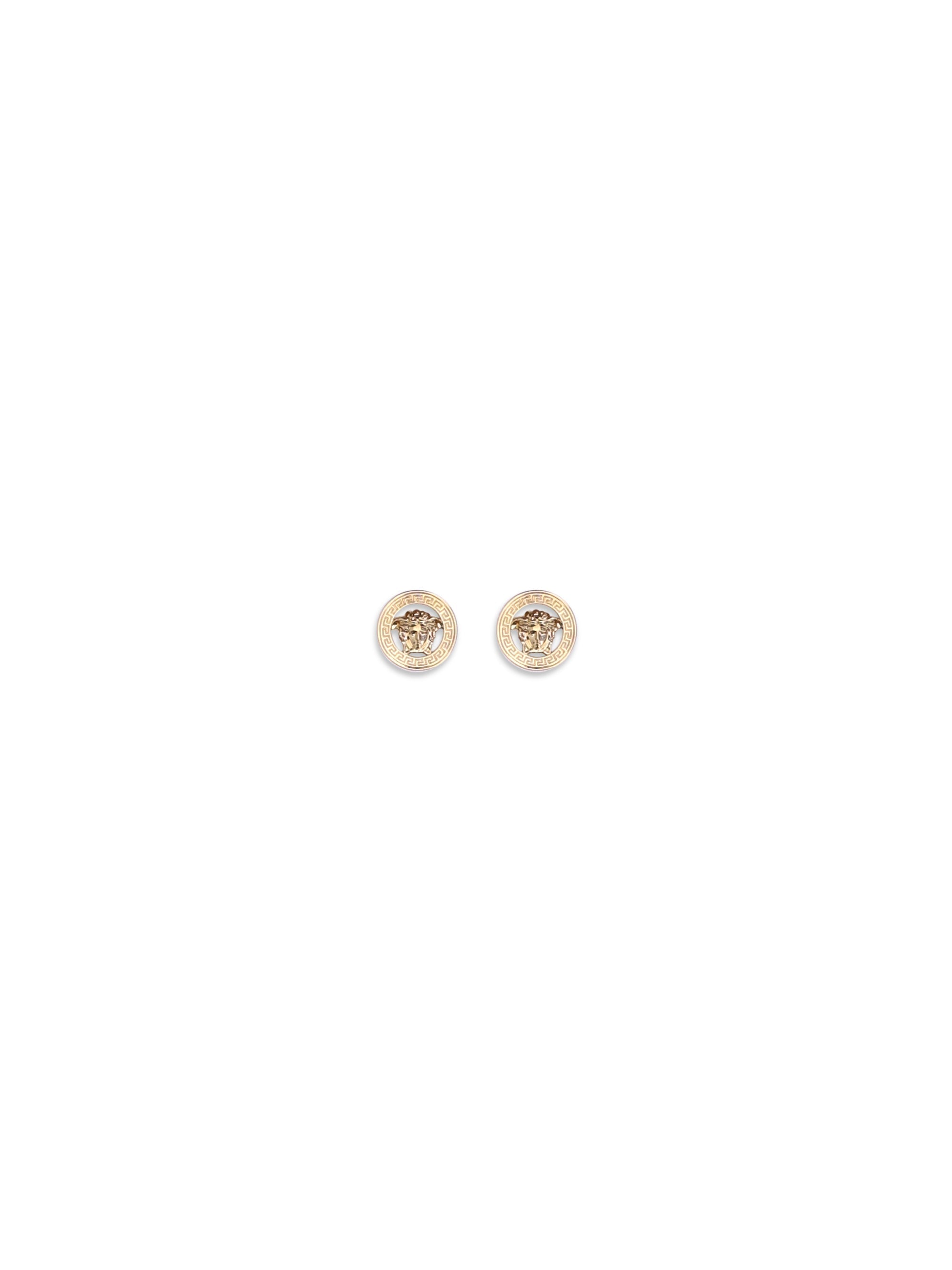 Versace Medusa Emblem Stud Earrings — Gold