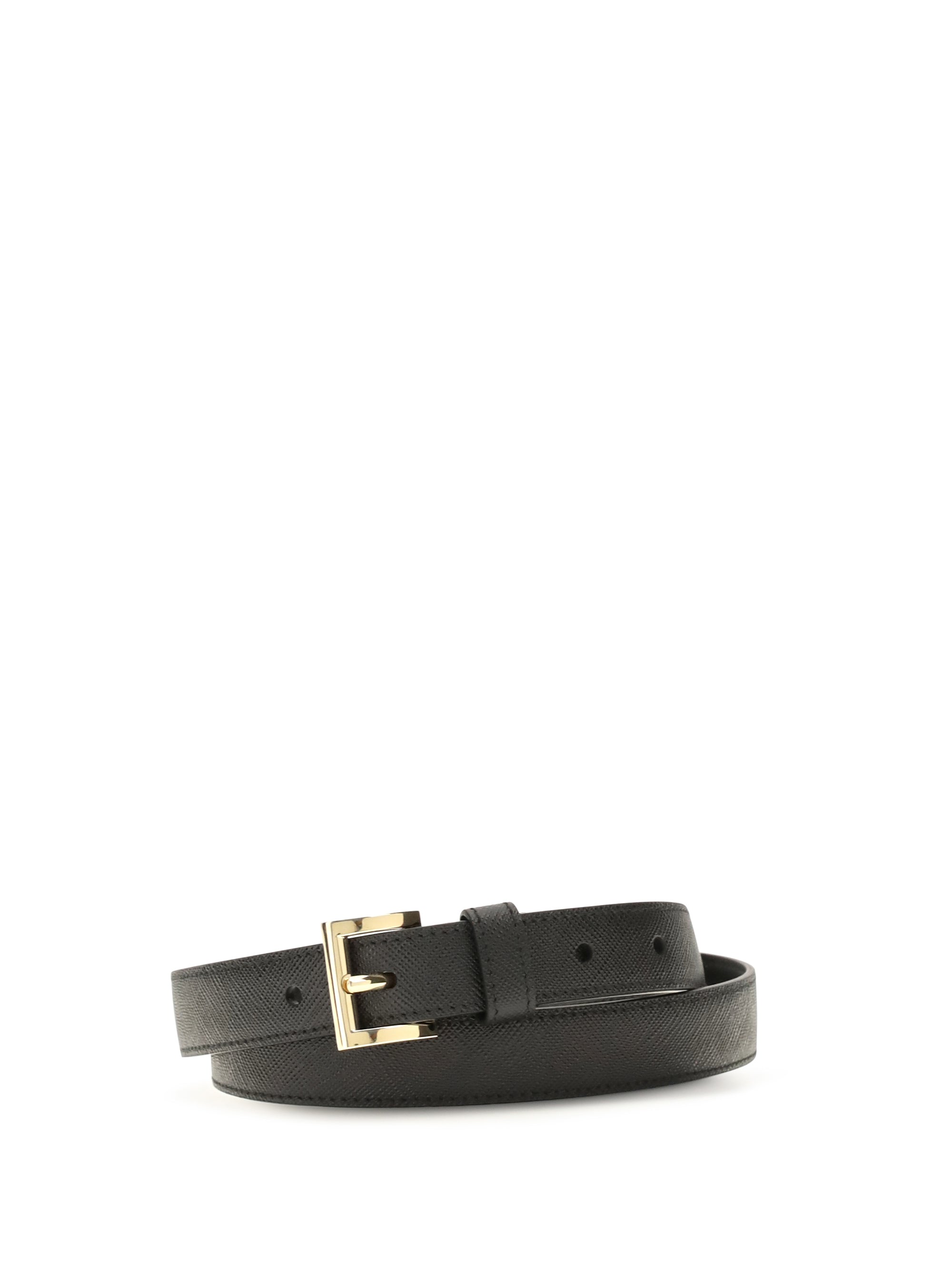 Prada Saffiano Leather Belt — Black