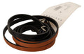 Women's Brown Leather Silver Tone Buckle Belt
