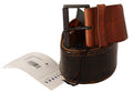Women's Dark Brown Leather Buckle Waist Belt
