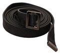 Women's Black Leather Metal Buckle Waist Belt