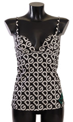 Women's Logo-Print Cotton Tank Top Black Tops