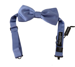 Men's Purple Silk Adjustable Neck Papillon Bow Tie