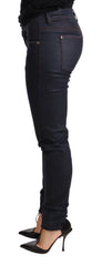 Women's Blue Low Waist Skinny Slim Trouser Cotton Jeans