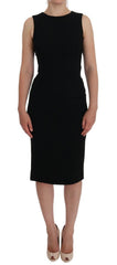 Women's Crystal-Embellished Stretch Dress Black Rayon Elastane