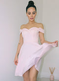 A-Line/Princess Off-the-Shoulder Short/Mini Chiffon Cocktail Dresses
