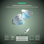 Kit Completo de Máscaras LED Infrarrojas 850nm – Silicona Médica para Rostro, Cuello y Escote