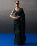 Green Sangeet Sari By KYNAH, Luxury Indian Fashion & Bridal Wear