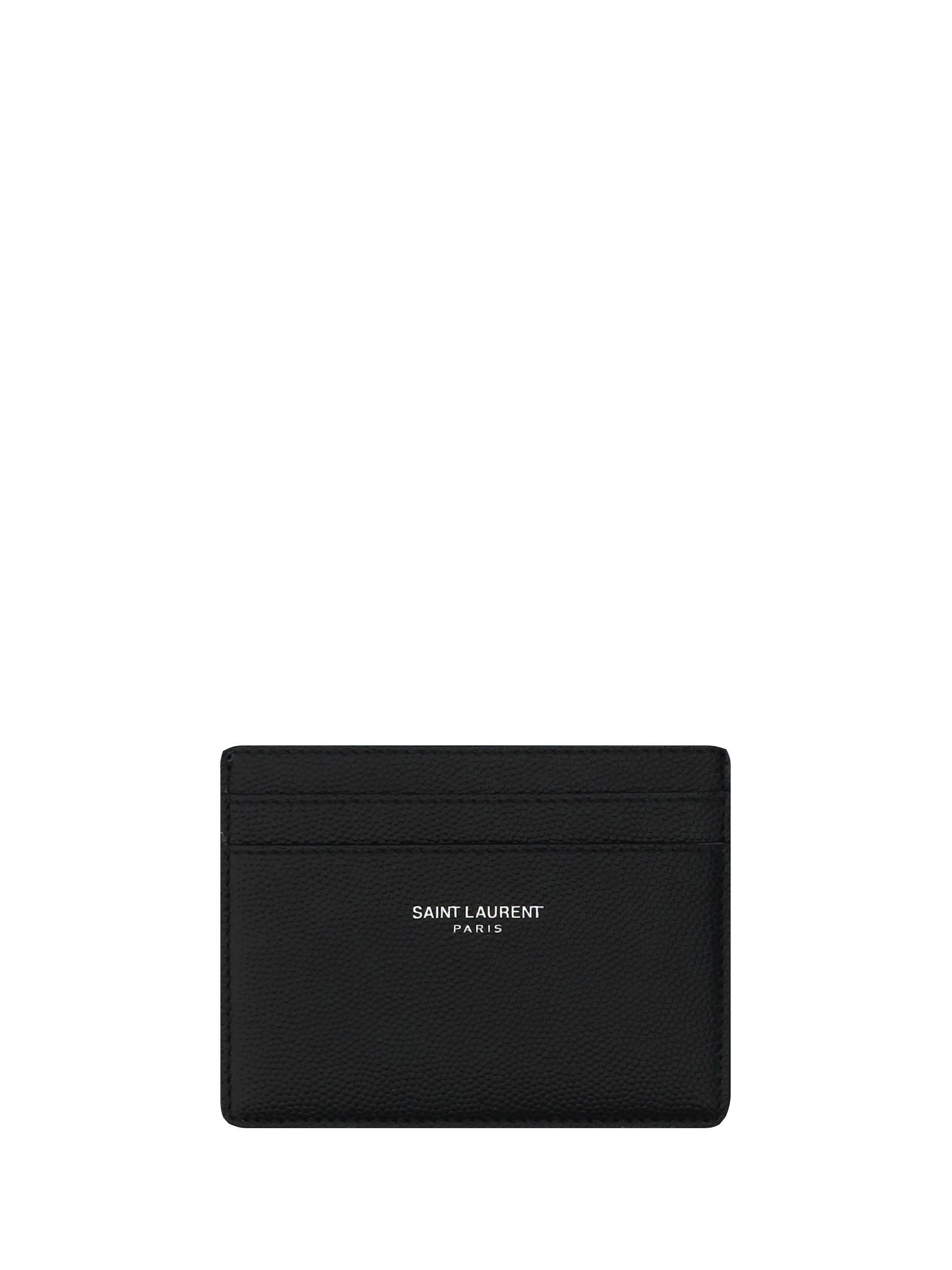 Saint Laurent Grain Card Case — Black