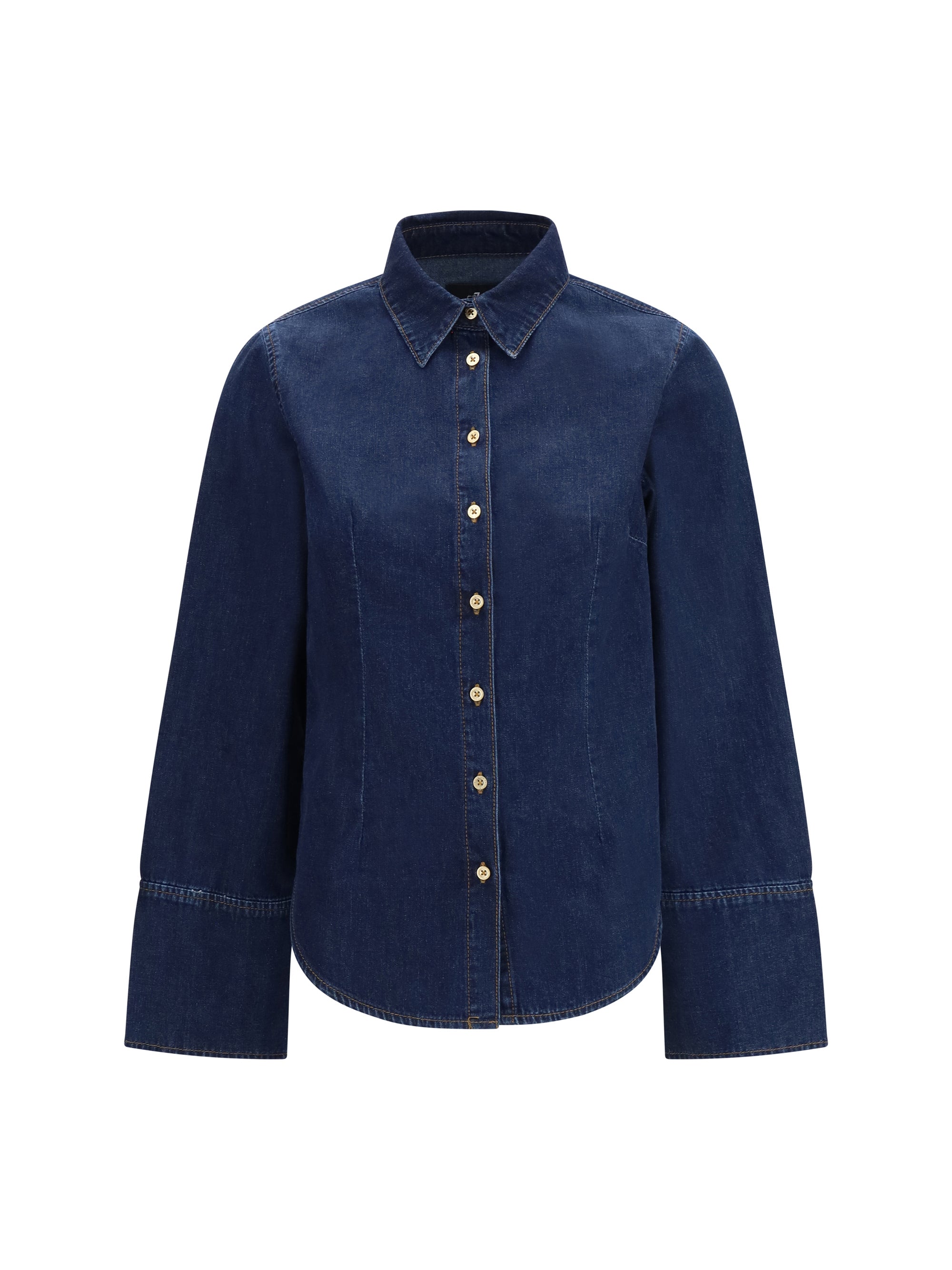 7for Denim Shirt — Navy