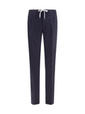 Pt Torino Wool-Blend Soft Trousers — Navy