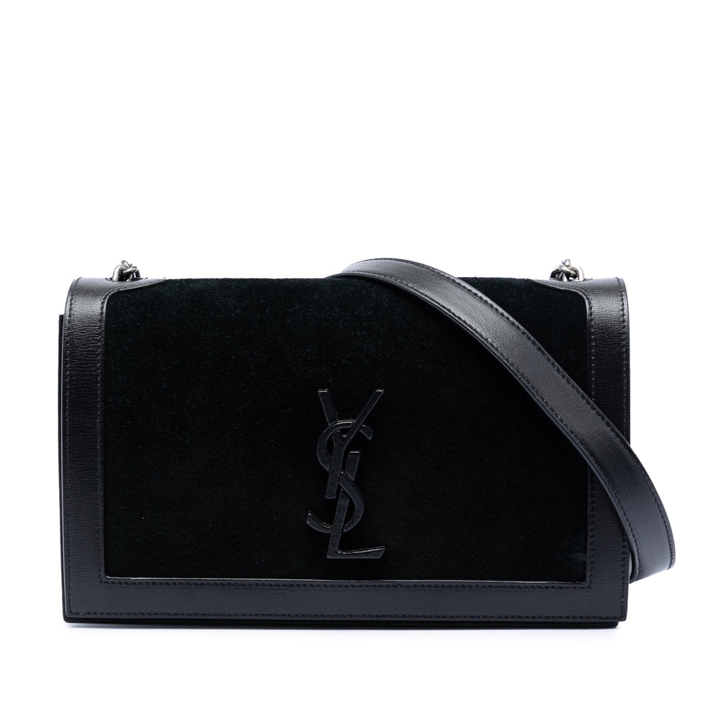 Suede Monogram Book Bag