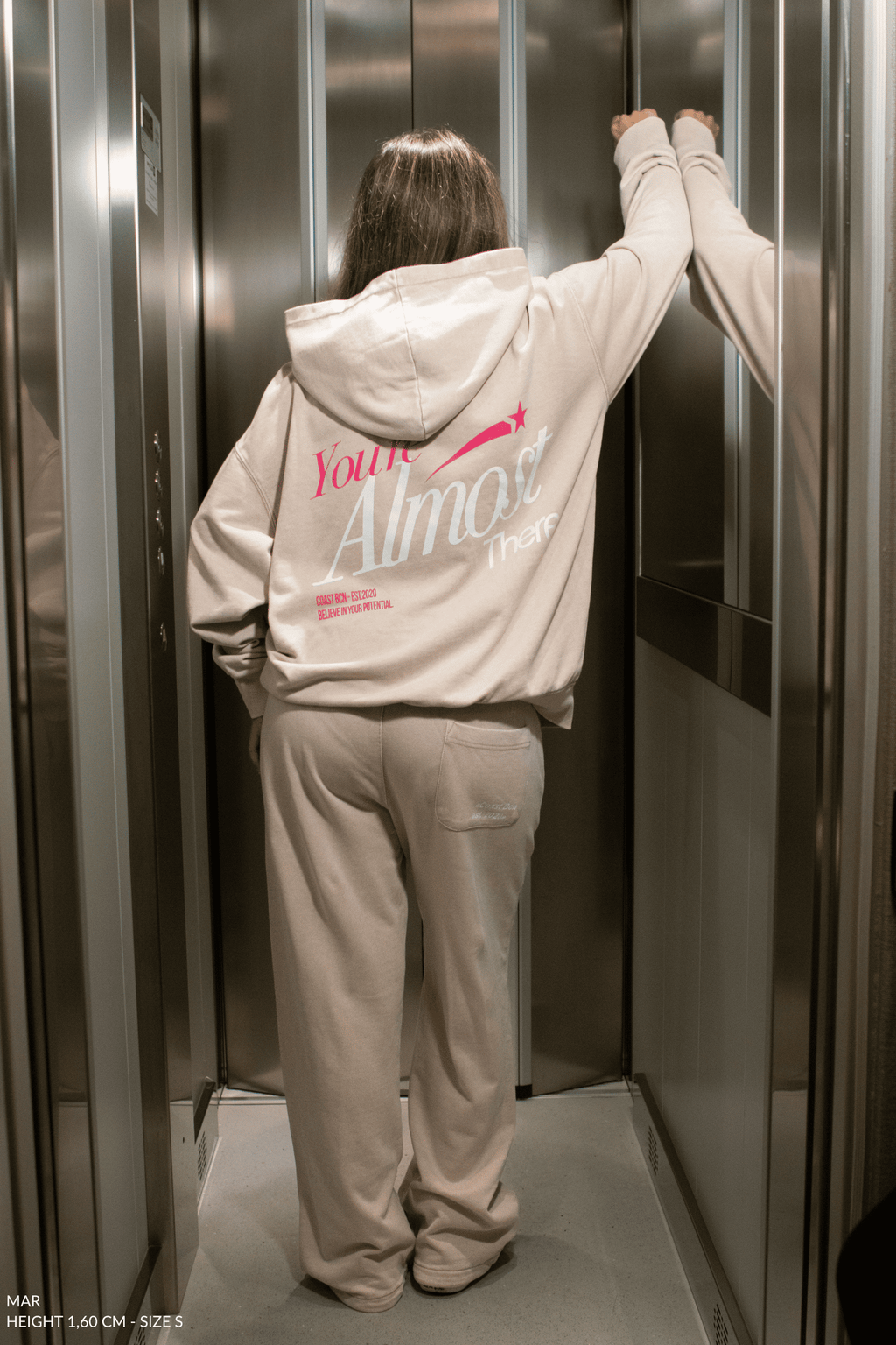 Washed Beige Wide Leg Joggers