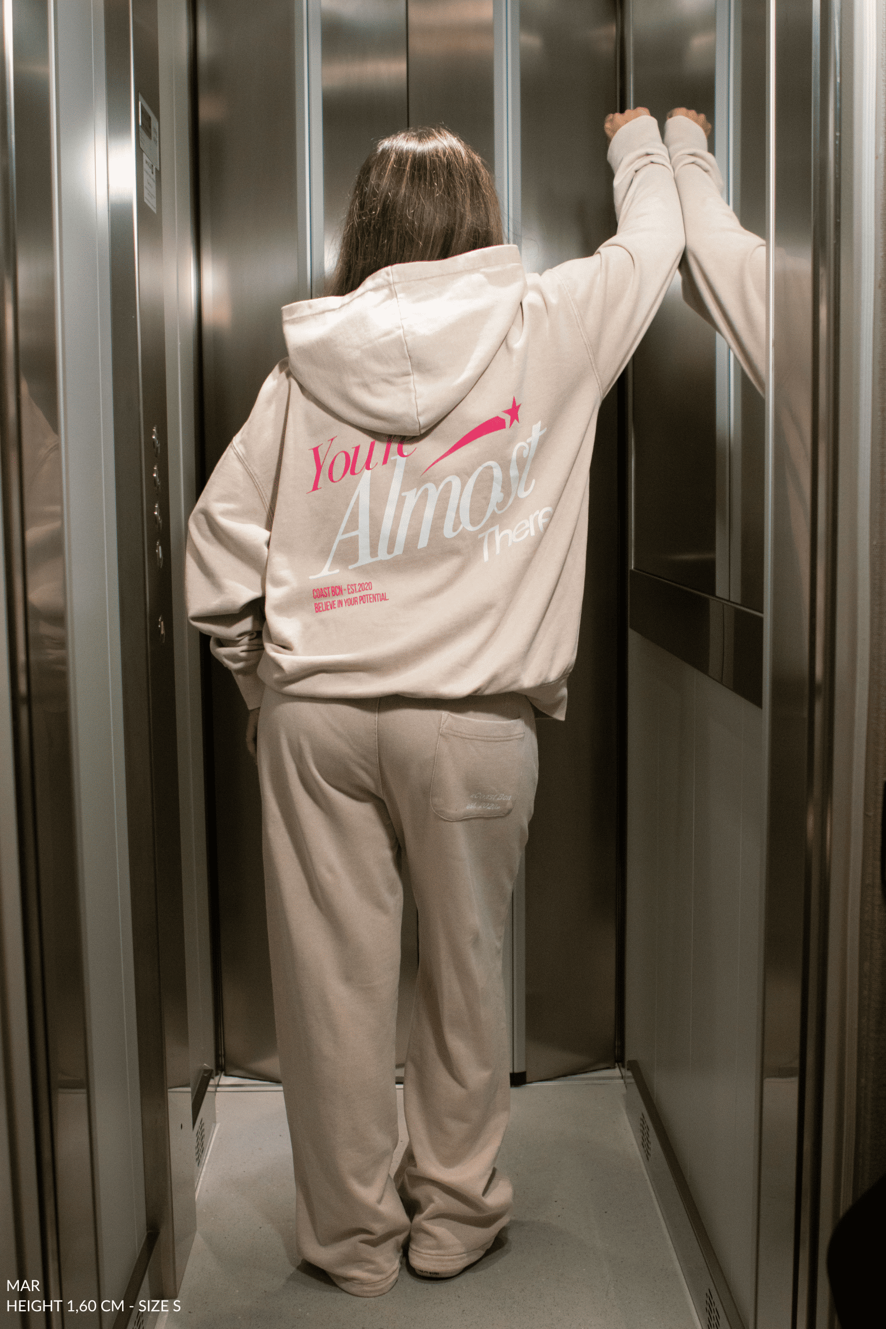 Washed Beige Wide Leg Joggers