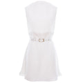 A line Viscose Mini Summer Dress - White