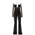 Cut Out Catsuit With Ties