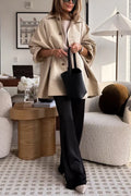 Lapel Single Breasted Pocketed Oversized Coat