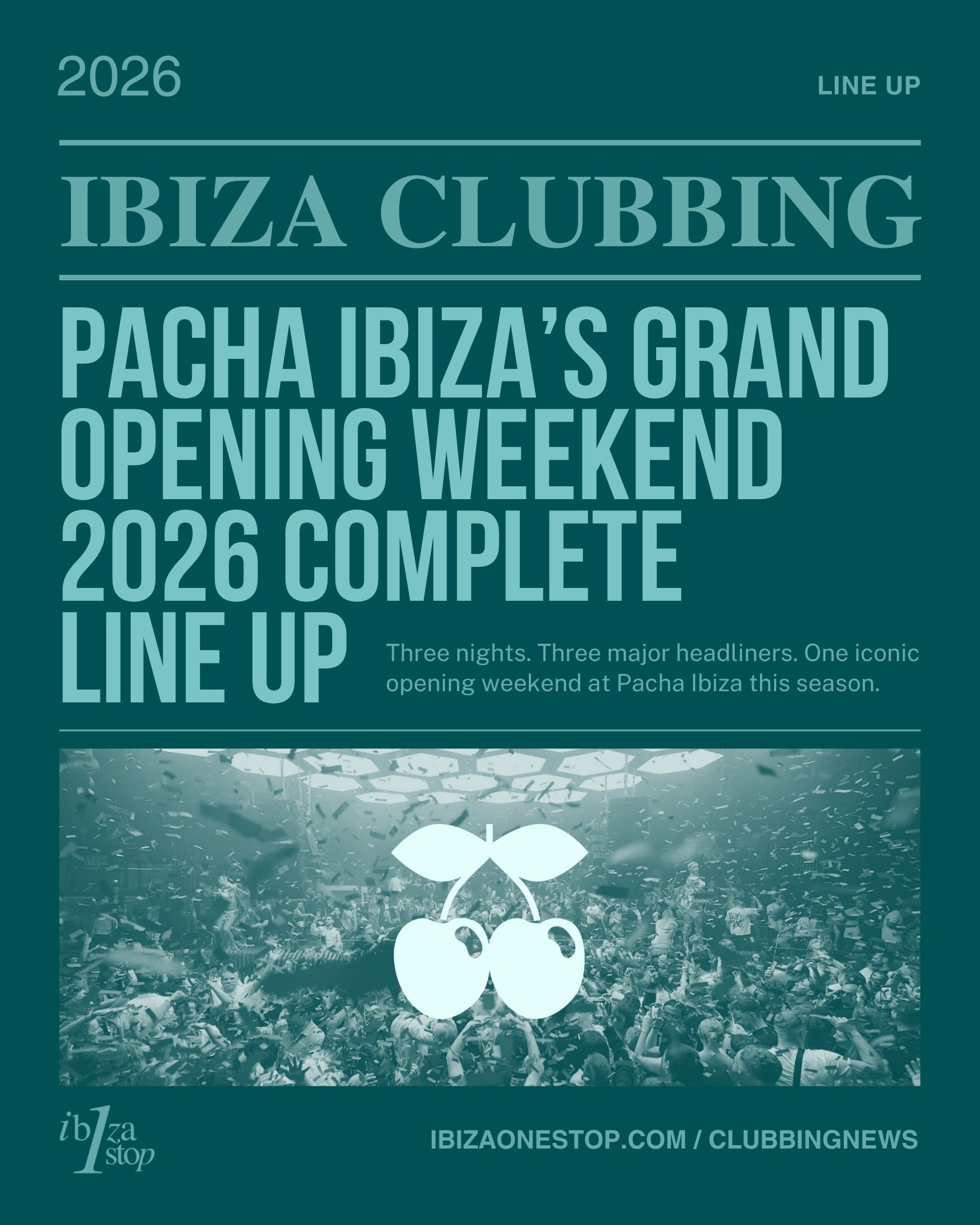 Pacha Ibiza's Grand Opening Weekend 2026 line-up with Marco Carola, Solomun, Destino Five and ANOTR