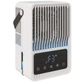 23.2 cm Portable 3-Speed Desk Fan with Mist & RGB Light, Black