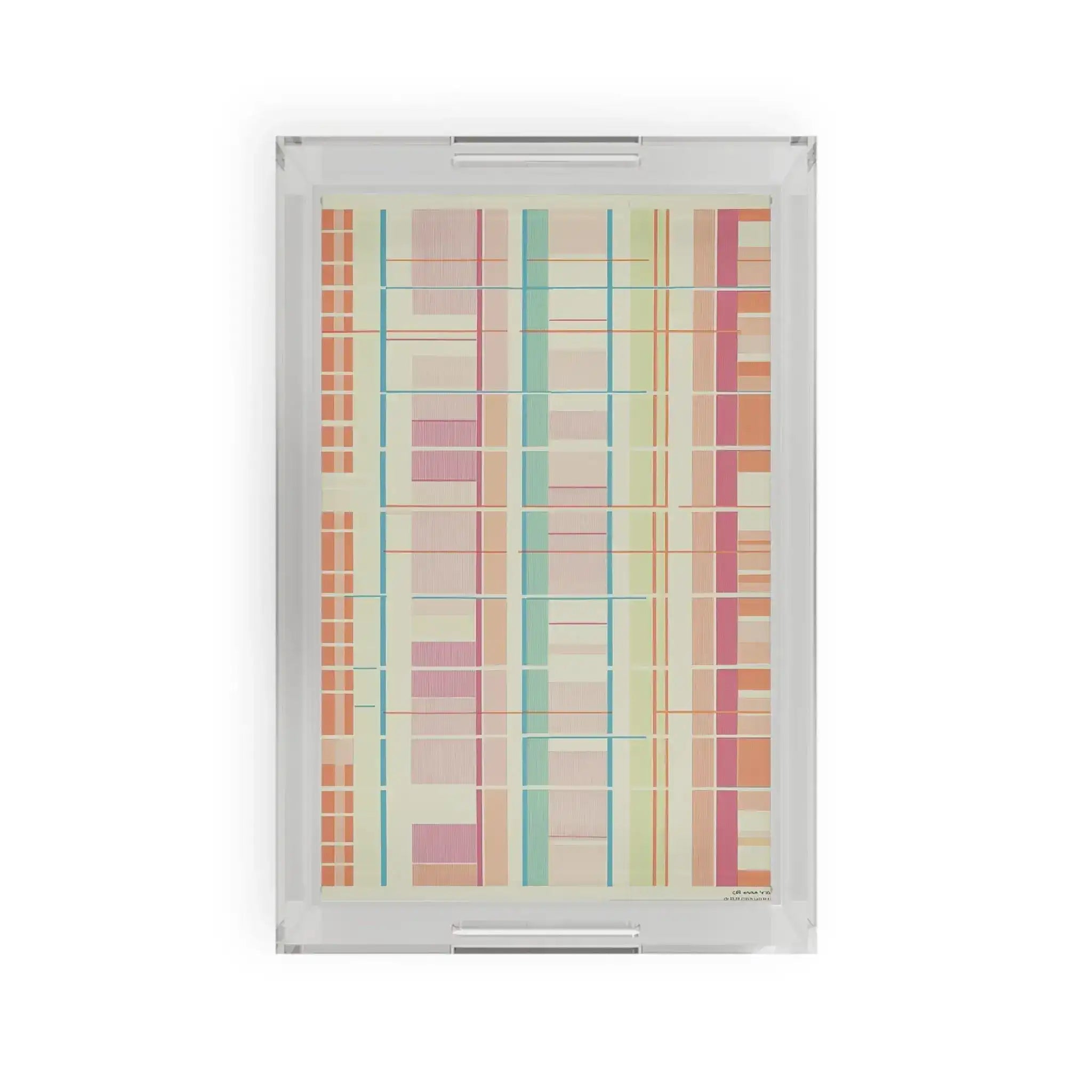 Modern Geometric Color Block Serving Tray