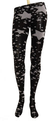 Women's Star-Printed Nylon Leggings Black