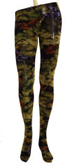 Women's Black Grapes Print Stockings Tights Nylon Clothing